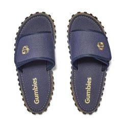 Klapki GUMBIES STRIDER SLIDE UNISEX. Niebieskie klapki Gumbies, bez wzorów, bez obcasa. Za 149.99 zł.