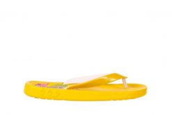 Japonki KISS 026 YELLOW OR NEON, Żółty, Guma - 37-38. Żółte klapki Azaleia, bez wzorów, z gumy, bez obcasa. W wyprzedaży za 19.00 zł.