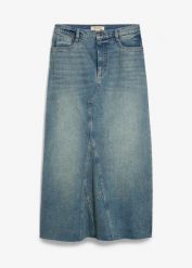 Spódnica dżinsowa maxi ze średnim stanem. Niebieskie spódnice bonprix, bez wzorów, maxi. Za 149.99 zł.