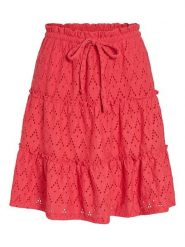 Vila Spódnica "Viamalina" w kolorze czerwonym rozmiar: XL. Czerwone spódnice Vila, xl, bez wzorów, mini, rozkloszowane. Za 87.81 zł.