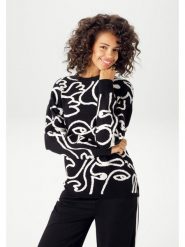 Aniston Sweter w kolorze czarno-białym rozmiar: 44. Czarne swetry Aniston, bez wzorów, bez ramiączek. Za 60.88 zł.