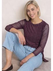Street One Koszulka w kolorze bordowym rozmiar: 40. Czerwone bluzki Street One, bez wzorów, street, bez kołnierzyka, bez ramiączek. Za 149.95 zł.