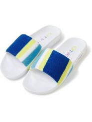 Klapki plażowe damskie O'Neill Brights Slides. Białe klapki O'Neill, bez wzorów, z materiału, bez obcasa. Za 83.99 zł.
