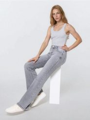 Jeansy flare low waist - szary. Szare jeansy Sinsay, bez wzorów. Za 59.99 zł.