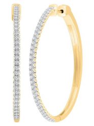 Diamonds lab grown Złote kolczyki-kreole z diamentami rozmiar: onesize. Żółte kolczyki Diamonds lab grown, z diamentem, złote. Za 8,995.99 zł.