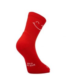 Skarpetki biegowe Sporcks Happy Mode. Czerwone skarpety SPORCKS, bez wzorów, z nylonu. Za 156.00 zł.