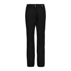 Spodnie narciarskie z wewnętrzną gaiter dla kobiet CMP. Czarne spodnie narciarskie CMP, bez wzorów, narciarskie. W wyprzedaży za 784.30 zł.