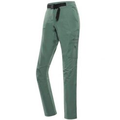 Damskie Spodnie Softshell Alpine Pro Corba 46 - Wiatroszczelne i Elastyczne. Fioletowe spodnie narciarskie Alpine Pro, bez wzorów, z elastanu, trekkingowe. Za 208.99 zł.