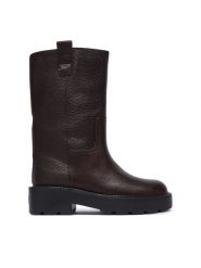 Tommy Jeans Kozaki Tjw Tubular Mid Boots EN0EN03111 Brązowy ciemny. Brązowe kozaki Tommy Jeans, z jeansu, bez obcasa, bez zapięcia. Za 799.99 zł.
