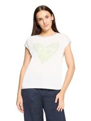 CARTOON Koszulka w kolorze białym rozmiar: 40. Białe bluzki Cartoon, bez wzorów, z bawełny, bez kołnierzyka, bez ramiączek. Za 69.99 zł.