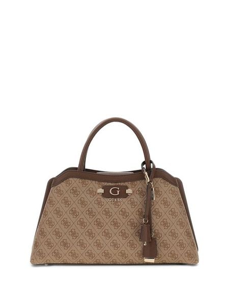 Guess Torebka Lindsey HWSG97 49060 Beżowy ciemny. Brązowe listonoszki Guess, z aplikacjami, ze skóry, bez dodatków. Za 541.99 zł.