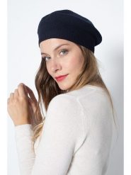 Perfect Cashmere Kaszmirowa czapka "Paris" w kolorze granatowym rozmiar: onesize. Niebieskie czapki Perfect Cashmere, bez wzorów, z kaszmiru. Za 192.33 zł.