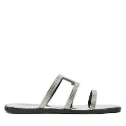 Klapki KARL LAGERFELD. Szare klapki KARL LAGERFELD, bez wzorów, bez obcasa. Za 229.99 zł.