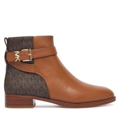 Botki MICHAEL Michael Kors. Brązowe botki MICHAEL Michael Kors, bez wzorów, bez obcasa, na płaskiej podeszwie, bez zapięcia. Za 1,019.00 zł.