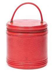 Louis Vuitton Skórzana torebka w kolorze czerwonym - 19 x 19 x 18 cm rozmiar: onesize. Czerwone torebki klasyczne Louis Vuitton, bez wzorów, z materiału, bez dodatków. Za 4,262.99 zł.