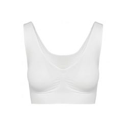 Damski ekologiczny biustonosz bezszwowy Kariban Push-up. Białe bielizna sportowa KARIBAN, s, bez wzorów. Za 105.50 zł.