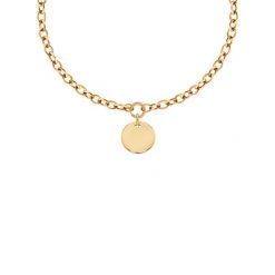 Naszyjnik Łańcuch No.1 z pozłacanym medalikiem 2 cm. Żółte naszyjniki Lilou, pozłacane. Za 463.00 zł.