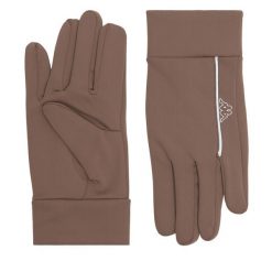 Rękawiczki Kappa. Brązowe rękawiczki Kappa, bez wzorów, z dzianiny. Za 49.99 zł.