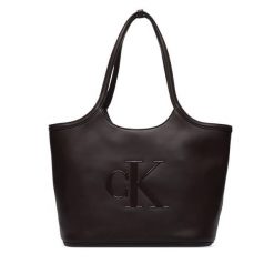 Torebka Calvin Klein. Czerwone shopper Calvin Klein, bez wzorów, bez dodatków. Za 529.99 zł.
