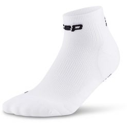 Damskie skarpety kompresyjne do biegania sportowe za kostkę Core Run CEP. Białe skarpety CEP, bez wzorów, z elastanu. Za 64.00 zł.
