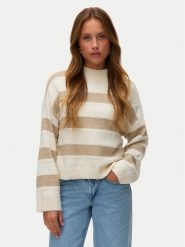 Vero Moda Sweter Inez 10331538 Beżowy Regular Fit. Brązowe swetry Vero Moda, l, bez wzorów, z syntetyku, bez ramiączek. Za 159.99 zł.