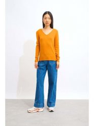 AUTHENTIC CASHMERE Kaszmirowy sweter "Galise" w kolorze pomarańczowym rozmiar: XL. Pomarańczowe swetry AUTHENTIC CASHMERE, xl, bez wzorów, z kaszmiru, bez ramiączek. Za 326.99 zł.