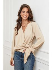 L'armoire de Suzette Bluzka w kolorze karmelowym rozmiar: 38/40. Brązowe bluzki L'armoire de Suzette, l, bez wzorów, klasyczne, bez kołnierzyka, bez ramiączek. Za 96.37 zł.