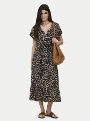 ONLY Sukienka codzienna Zilla Adele 15357778 Beżowy ciemny Regular Fit. Brązowe sukienki Only, na co dzień, m, bez wzorów, z wiskozy, bez kołnierzyka, bez ramiączek, proste. Za 169.99 zł.