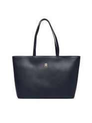 Tommy Hilfiger Torebka Im Latam Corp Tote AW0AW17322 Granatowy. Niebieskie shopper TOMMY HILFIGER, bez wzorów, ze skóry, bez dodatków. Za 529.99 zł.