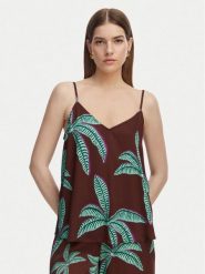 LOLA CASADEMUNT Top LS2615121 Brązowy Regular Fit. Brązowe topy LOLA CASADEMUNT, s, bez wzorów, z wiskozy, bez kołnierzyka, bez ramiączek. Za 294.99 zł.