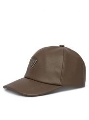 Guess Czapka z daszkiem AM9596 POL01 Brązowy. Brązowe czapki Guess, z aplikacjami, ze skóry. Za 199.99 zł.