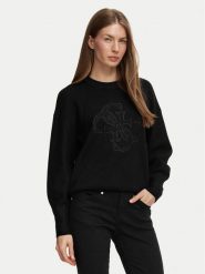 Guess Sweter W6BR52 Z1453 Czarny Regular Fit. Czarne swetry Guess, l, z aplikacjami, bez ramiączek. Za 434.99 zł.