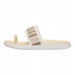 HeyDude Damskie Sandały Maui Breeze Toe Loop. Białe sandały Hey Dude, bez wzorów, z materiału, bez obcasa, bez zapięcia. Za 199.00 zł.