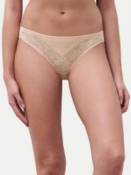 Chantelle Figi klasyczne Floral Touch C94230 Beżowy. Brązowe figi Chantelle, bez wzorów, z syntetyku. Za 159.99 zł.
