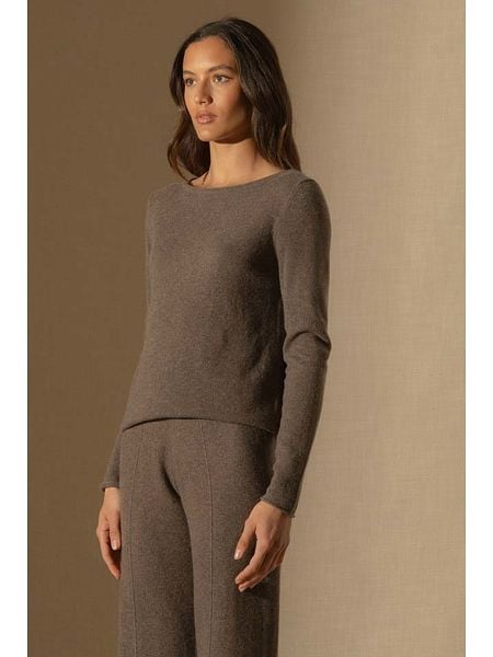 Perfect Cashmere Kaszmirowy sweter "Megan" w kolorze brązowym rozmiar: XL. Brązowe swetry Perfect Cashmere, xl, bez wzorów, z kaszmiru, bez ramiączek. Za 404.45 zł.