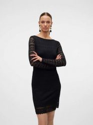 Vero Moda Sukienka "Zoe" w kolorze czarnym rozmiar: XL. Czarne sukienki Vero Moda, xl, bez wzorów, z koronki, bez kołnierzyka, bez ramiączek, mini. Za 96.83 zł.