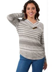 WITT WEIDEN Koszulka w kolorze szaro-białym rozmiar: 52. Szare bluzki WITT WEIDEN, bez wzorów, bez kołnierzyka, bez ramiączek. Za 56.99 zł.