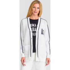 KARDIGAN Armani Exchange. Białe kardigany Armani Exchange, l, bez wzorów, z dzianiny. Za 649.00 zł.