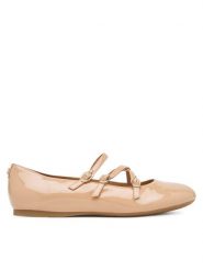 Guess Baleriny FLTKAL PAF02 Beżowy. Brązowe baleriny Guess, z aplikacjami, ze skóry, bez obcasa. Za 549.99 zł.