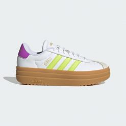 Buty VL Court Bold. Białe obuwie sportowe Adidas, bez zapięcia. Za 280.99 zł.