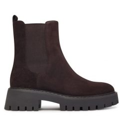 Sztyblety MICHAEL Michael Kors. Brązowe botki MICHAEL Michael Kors, bez wzorów, bez obcasa, na płaskiej podeszwie, bez zapięcia. Za 879.99 zł.