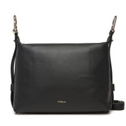 Torebka Furla. Czarne listonoszki Furla, bez wzorów, bez dodatków. Za 1,769.00 zł.