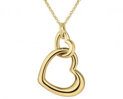 Naszyjnik srebrny - serca. Szare naszyjniki Apart, pozłacane. Za 599.00 zł.