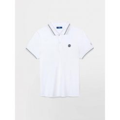 Polo TBS Atton. Białe koszulki polo Tbs, bez wzorów, bez kołnierzyka, bez ramiączek. Za 273.00 zł.
