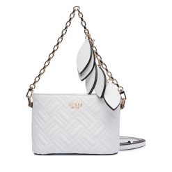 Torebka Guess. Białe listonoszki Guess, z aplikacjami, bez dodatków. Za 549.99 zł.