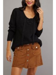 Milan Kiss Sweter w kolorze czarnym rozmiar: XL. Czarne swetry Milan Kiss, xl, bez wzorów, bez ramiączek. Za 113.99 zł.