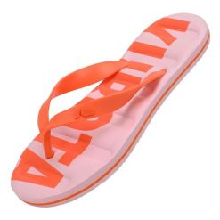 Damskie Japonki na Basen Pomarańczowe Plażowe Klapki Kubota Classic. Brązowe klapki Kubota, bez wzorów, z materiału, bez obcasa. Za 89.99 zł.
