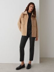 OPUS Kurtka koszulowa "Josia" w kolorze jasnobrązowym rozmiar: 38. Brązowe kurtki Opus, bez wzorów, bez kaptura. Za 187.99 zł.