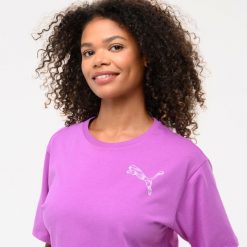 Koszulka z krótkim rękawem damska Puma Gym & Pilates. Bluzki Puma, l, bez wzorów, z bawełny, sportowe, bez kołnierzyka, bez ramiączek. W wyprzedaży za 49.99 zł.