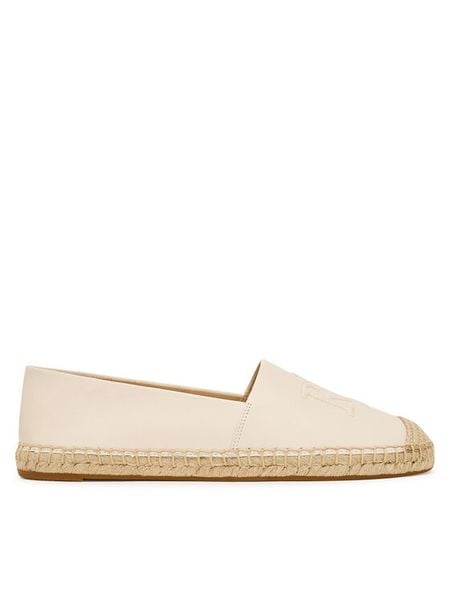LAUREN RALPH LAUREN Espadryle Cameryn 802P04415004 Biały. Białe espadryle Lauren Ralph Lauren, bez wzorów, ze skóry, bez obcasa, bez zapięcia. Za 417.99 zł.